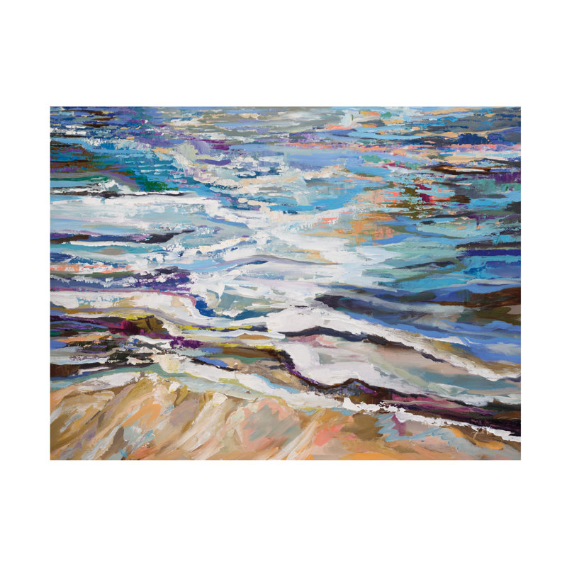 Art mural sur toile «bolette Jeanette Vertentes», H 24 po x l 32 po