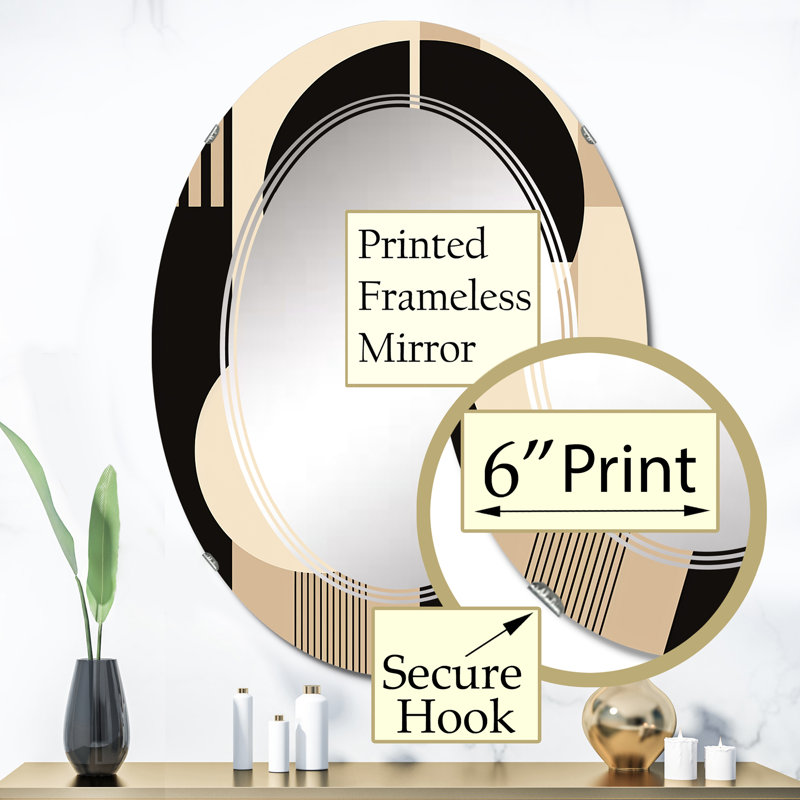 Callemia - Miroir mural moderne ovale, 36 po x 24 po