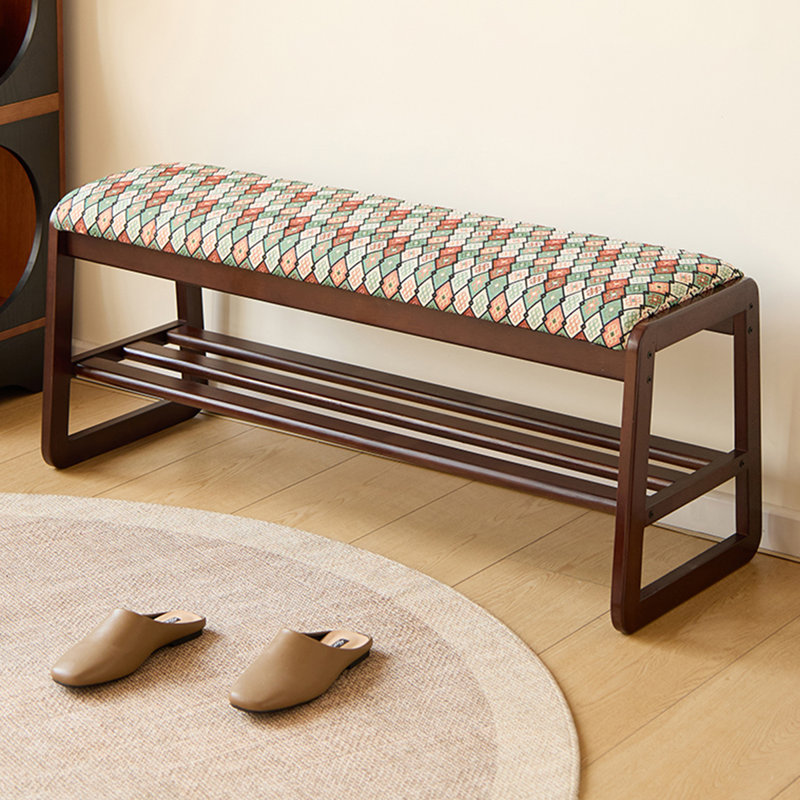 Picture Color Upholstered Shoe Storage Bench