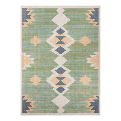 Lauryn Machine Woven Moroccan Indoor and Outdoor Area Rug