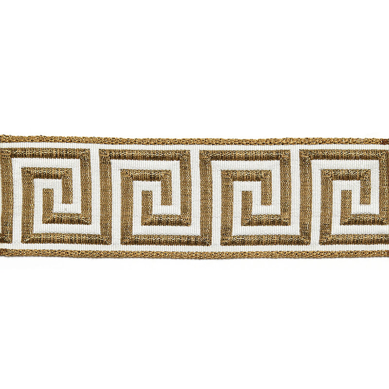 Meandros Fabric, Vintage Gold