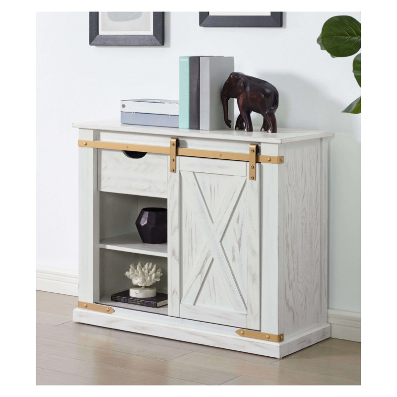 Console antique blanche et dorée avec tiroir de rangement, canapé rustique en métal et bois massif pour le vestibule du salon