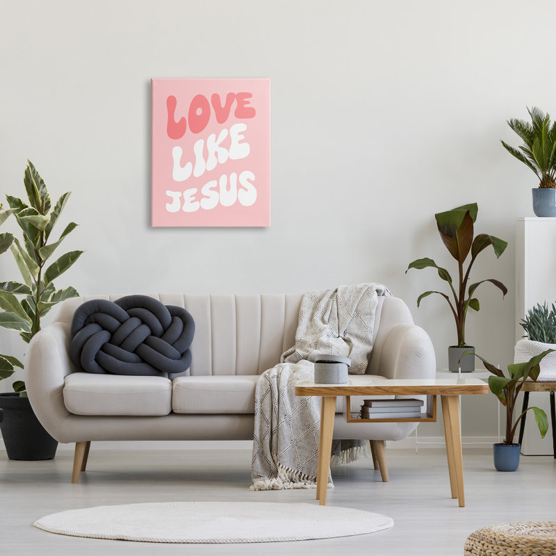 Impression sur toile Trinx Love Like Jesus par Lil 'Rue, H 30 po x l 24 po x P 1,5 po