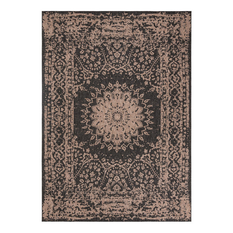 Tapis intérieur / extérieur Ornate Lamotte, Rectangle 10 pi x 14 pi 1 po