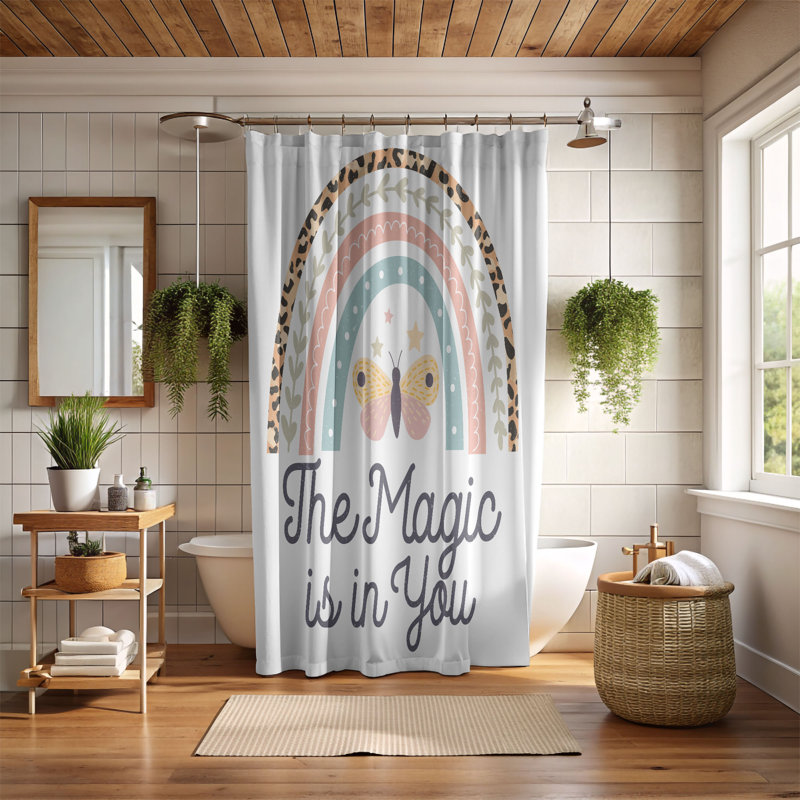 Earth Bliss - rideau de douche standard 1 pièce, H 74 po x l 71 po
