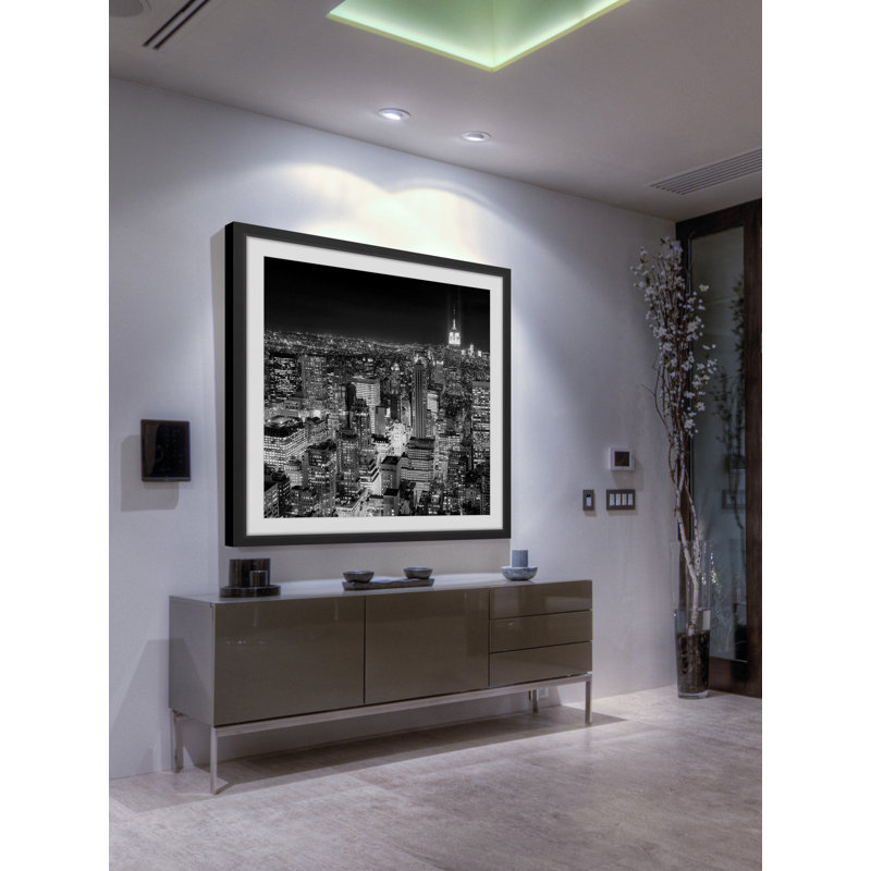 « new york cityscape 3 », reproduction d’art encadrée, H 18 po x l 18 po