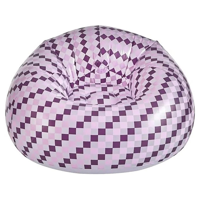  Fauteuil gonflable à carreaux rétro, Mauve