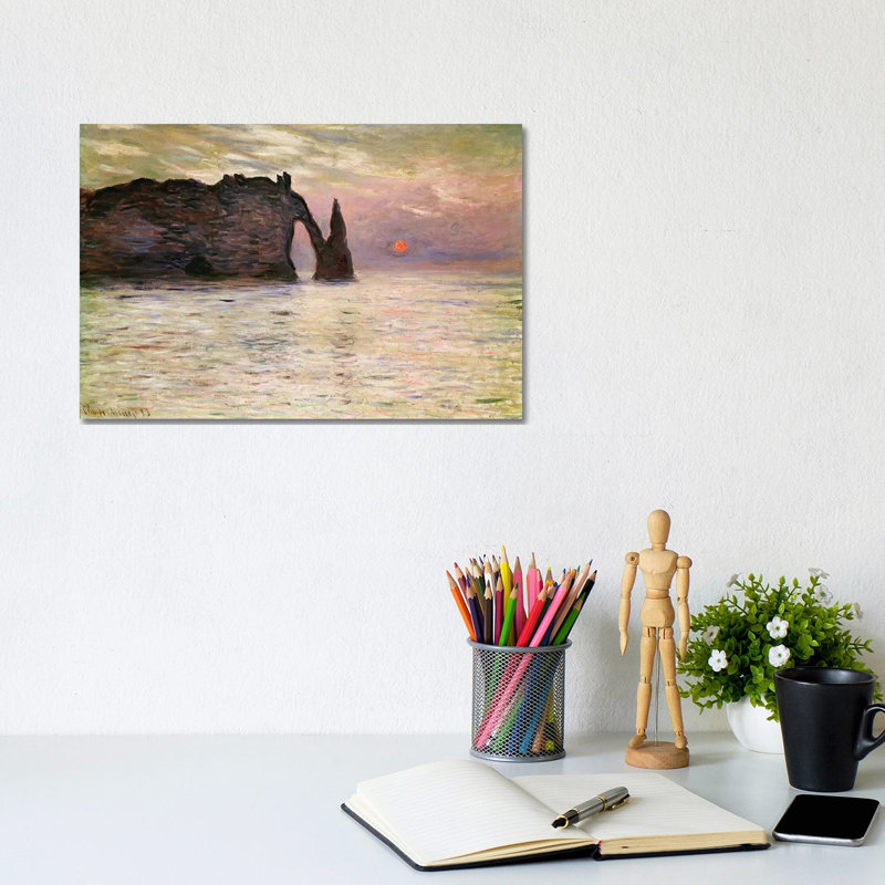 Falaise d'Etretat, 1883 - Giclée sur toile tendue avec châssis