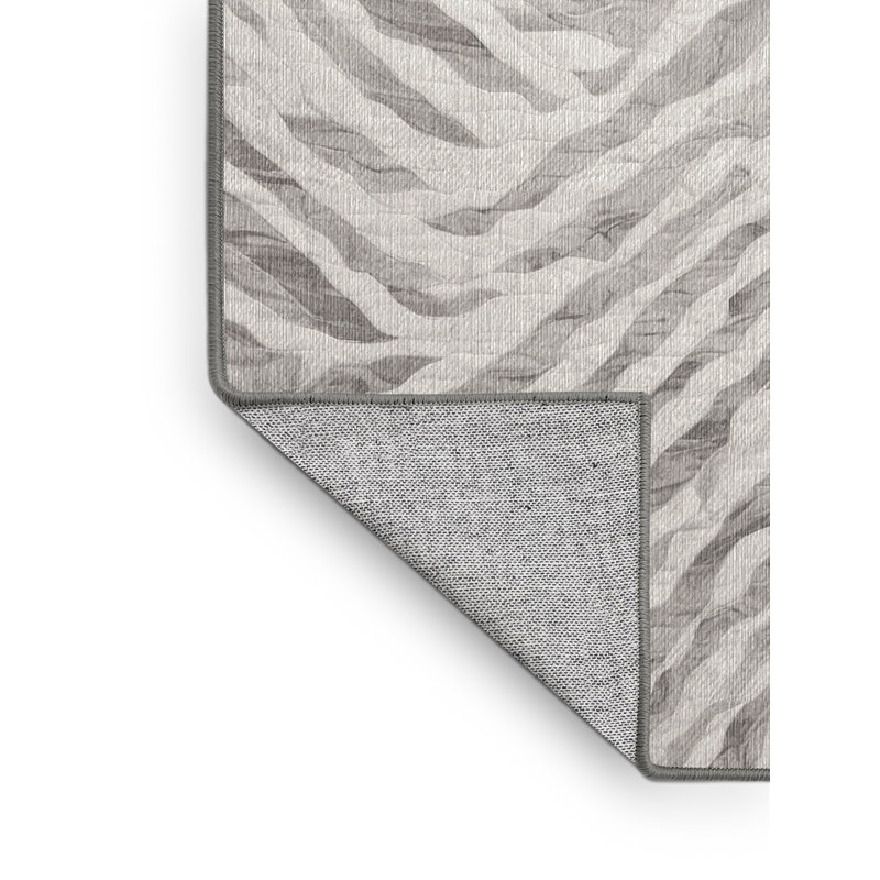 Tapis gris lavable à la machine, Rectangle 2 pi x 3 pi