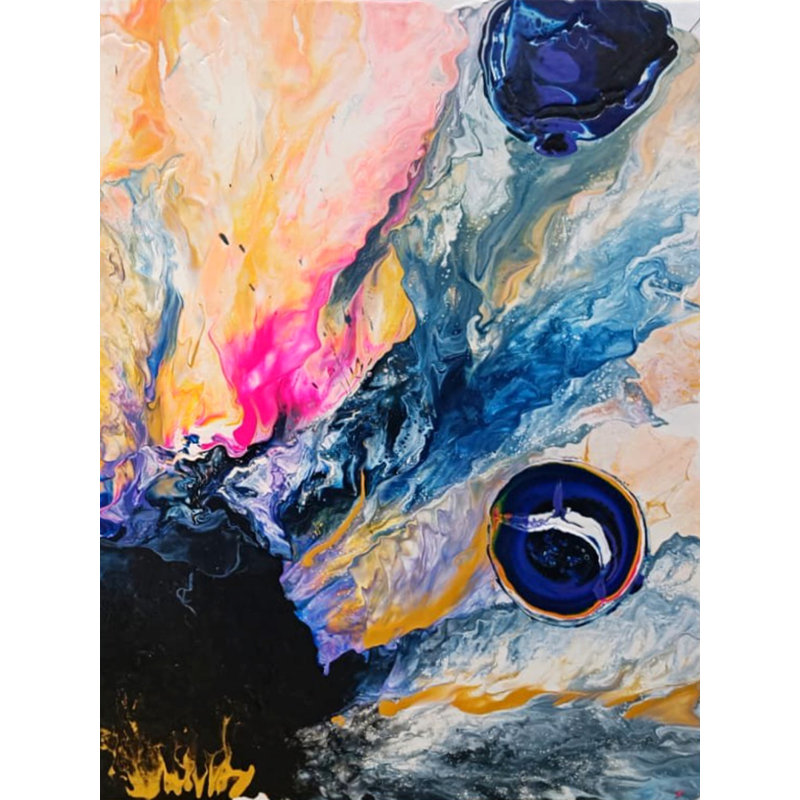 Volcan, peinture abstraite | Acrylique sur toile | Sakshi Agarwal