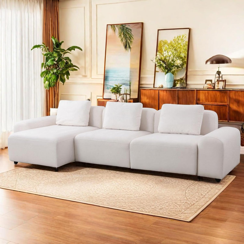 4-piece Microfiber Sectional Sofa