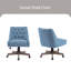 Chaise de bureau en lin-1573079853