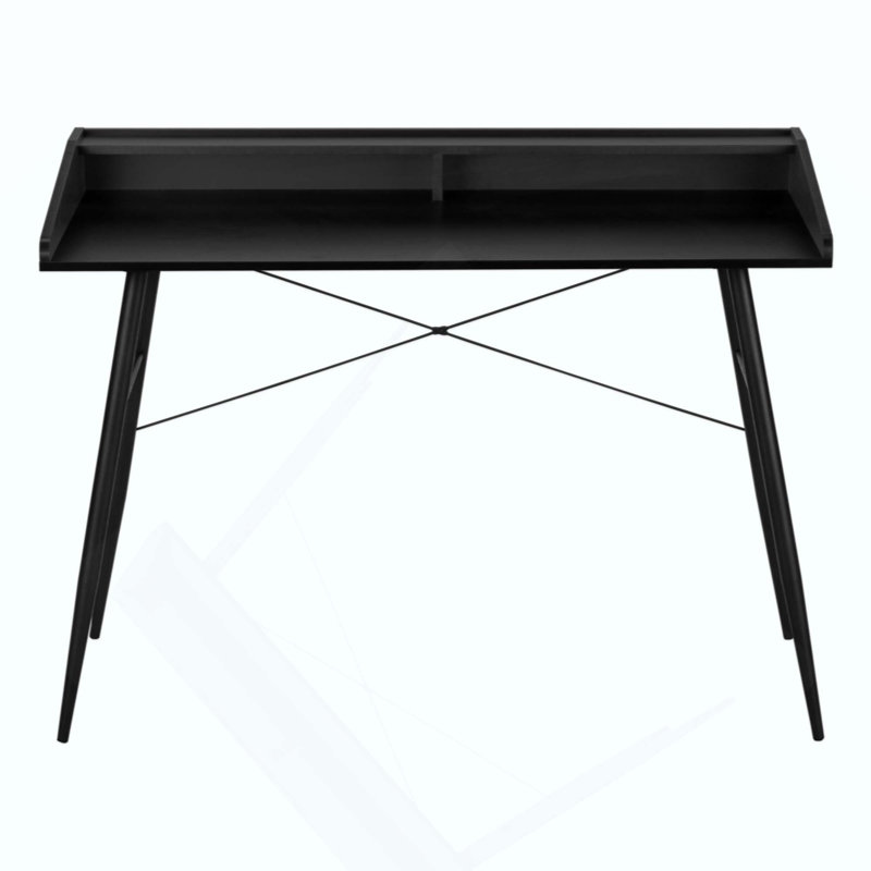 Bureau d'ordinateur, bureau personnel, ordinateur portable, tablettes de rangement, métal Worke, contemporain, moderne