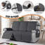 Housse de protection pour canapé inclinable imperméable, housse de canapé 1 pièce, housse de canapé inclinable, lavable, antidérapante et avec sangles élastiques (gris anthracite, 3 places)