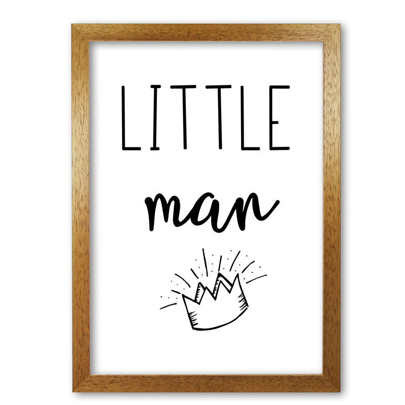 Little Man Crown - Print, Honey Oak Frame, 30 cm H x 21 cm W x 5 cm D