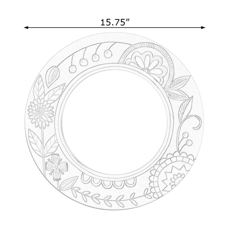 Miroir mural Roung, L 15,75 po x H 15,75 po