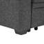 Canapé modulaire 76,5 po en mélange de lin avec lit escamotable et rangement pour chaise longue-1498547426