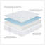 Matelas en mousse viscoélastique double couche 8 pouces avec housse infusée en rayonne de bambou-546866467