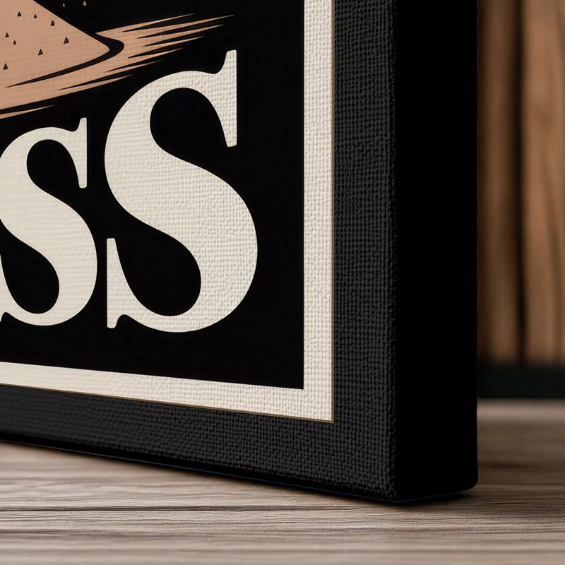Fearless Typography - Wrapped Canvas, 24x16 - 61.0 x 40.6 cm, Black Border