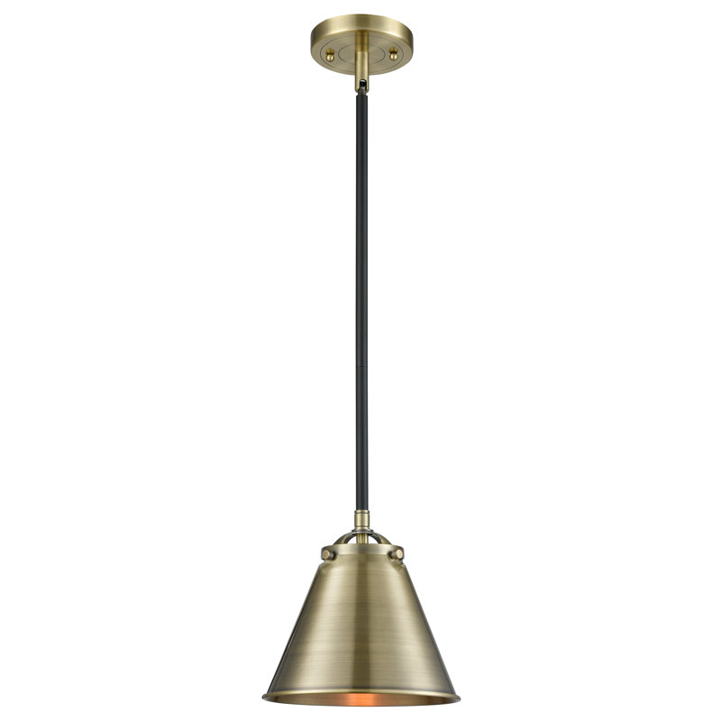 Donovan 1 - Light Oil Rubbed Bronze Single Pendant, Black Antique Brass, Antique Brass, LED