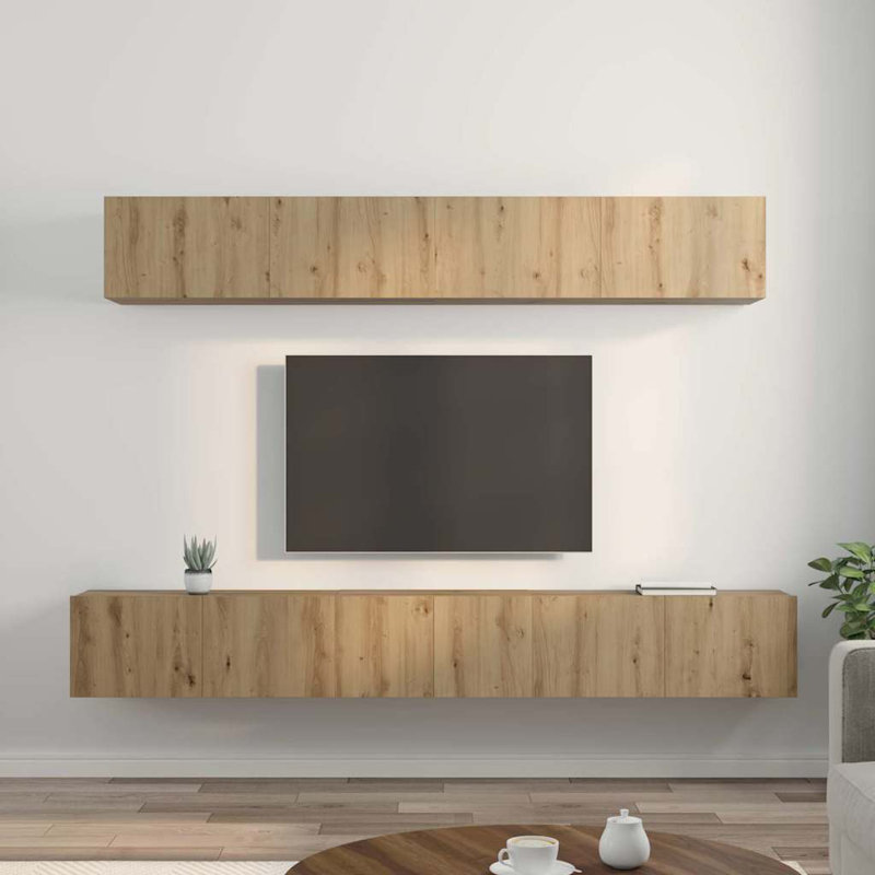 TV Cabinet Set 5 Pcs 80 X 30 X 30 Cm Medium, Artisan Oak