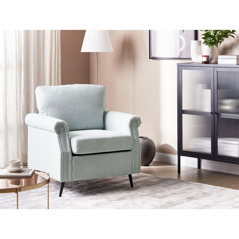 Amaya Velvet Armchair, Light Grey