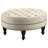 Tufted Round Cocktail Ottoman