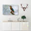 Graceful Kingfisher Bird Painting - Wrapped Canvas-56658290