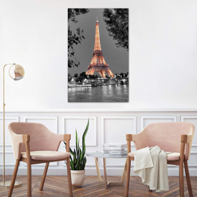 Nuit Sur La Seine by Alan Blaustein - No Frame Print on Canvas