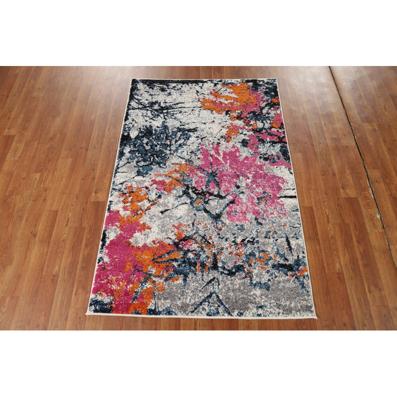 Contemporary Abstract Transitional Oriental Rug 3x5