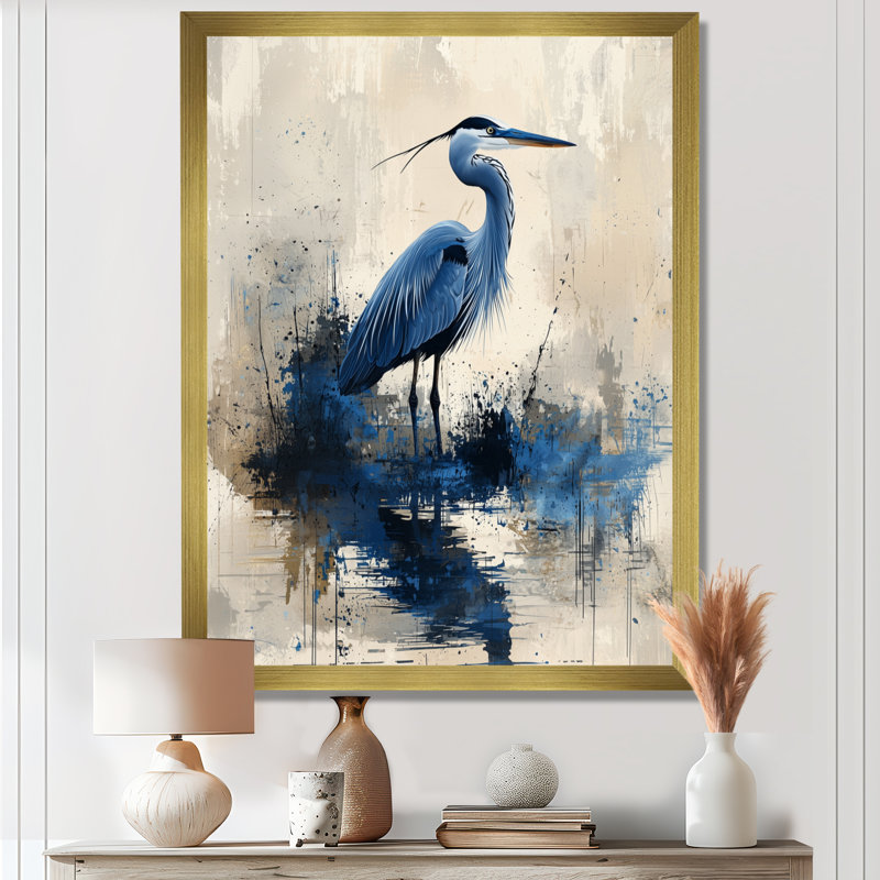 Azka - Reproduction d'art mural animaux, H 40 po x l 30 po, Picture Framed, Doré