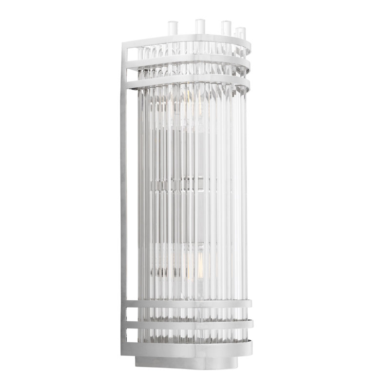 Gulf 2 - Light Flush Mounted Sconce, Silver, 15" H x 5" W x 5" D