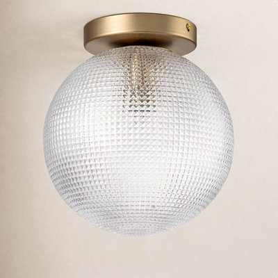 Brunsville Single Light Glass Flush Mount
