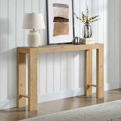 Solid Wood 56" Console Table, Light Oak