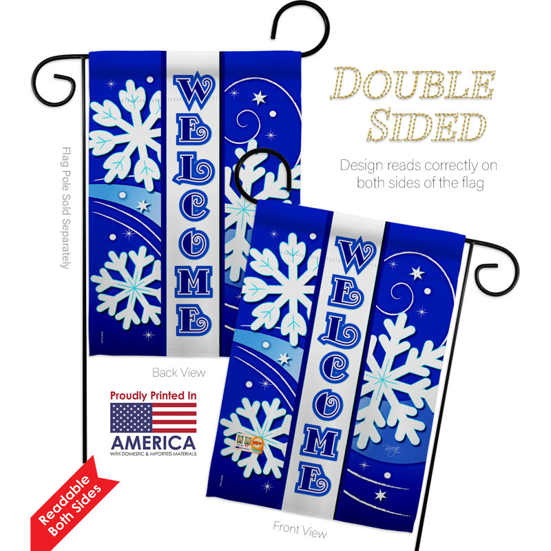 Double Sided 18.5'' H x 13'' W Polyester Christmas Flag Set