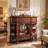 American-style solid wood wine cabinet.
