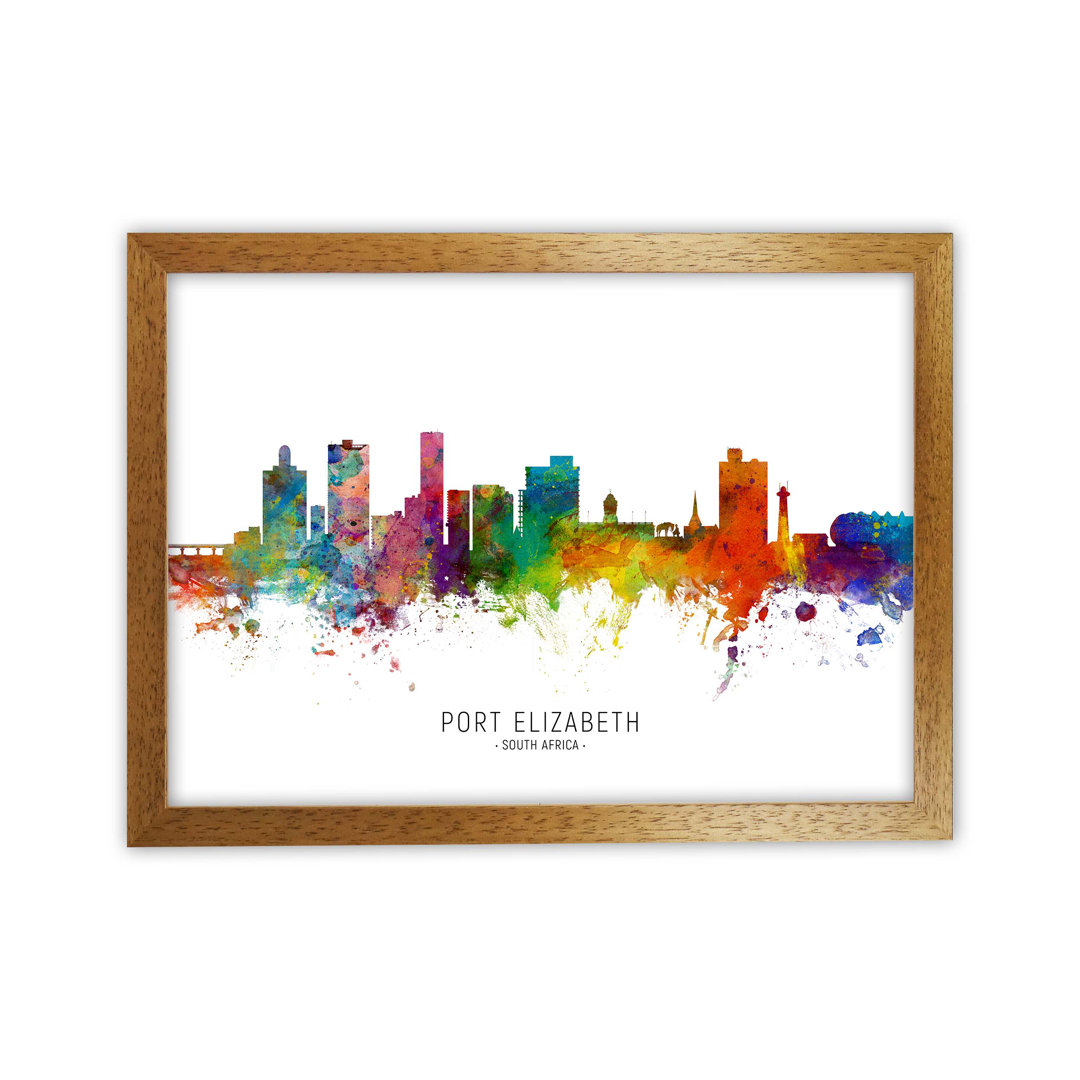 Port Elizabeth South Africa Skyline by Michael Tompsett - Print