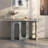 Light Gray Wood Rectangular Shape Console Table-1130505588-1130505591