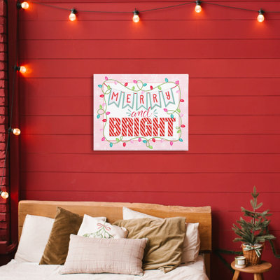 Pastel Pink Merry & Bright Canvas, design by Nicole Tamarin