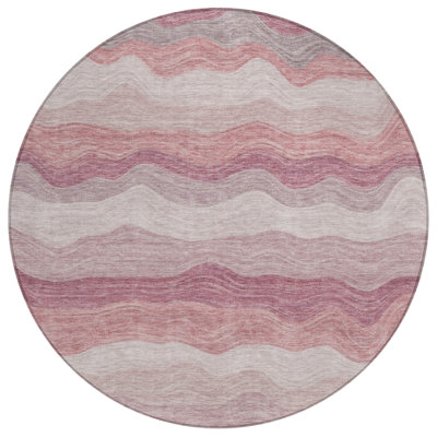 Machine Washable Indoor/Outdoor Lanphear ACN2397 Stripes Rug