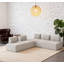 Fauteuil modulaire en sherpa avec assise profonde