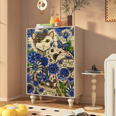Commode décorative à cinq tiroirs Retro