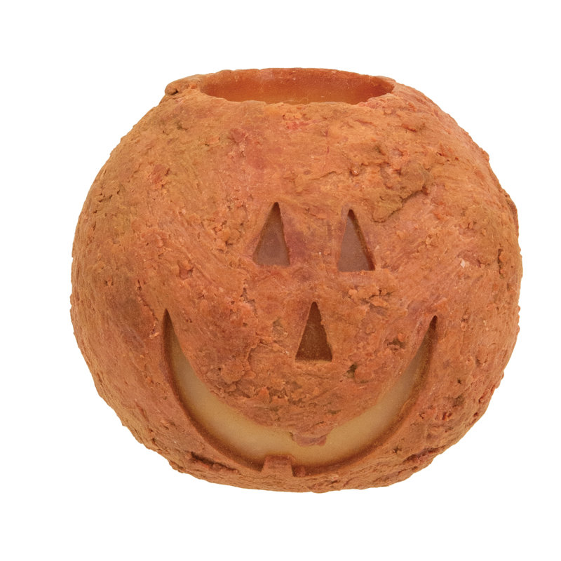 Bougie à gâteau Jack O Lantern, 4 po x 4 po sans flamme, Orange