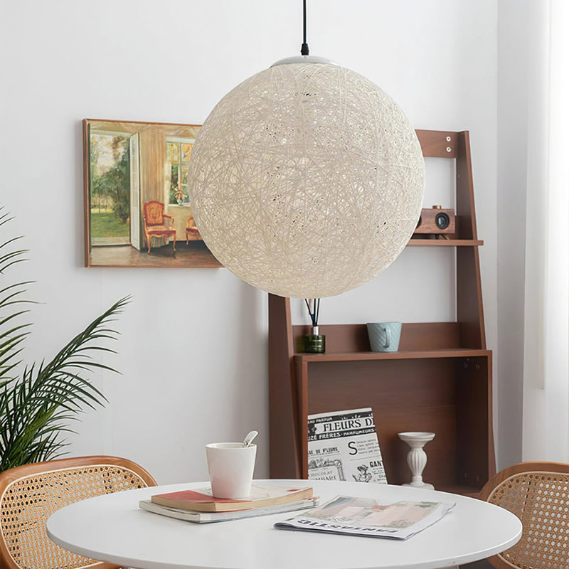 Luminaire suspendu Orbe blanc 32 po, 31.5", Blanc
