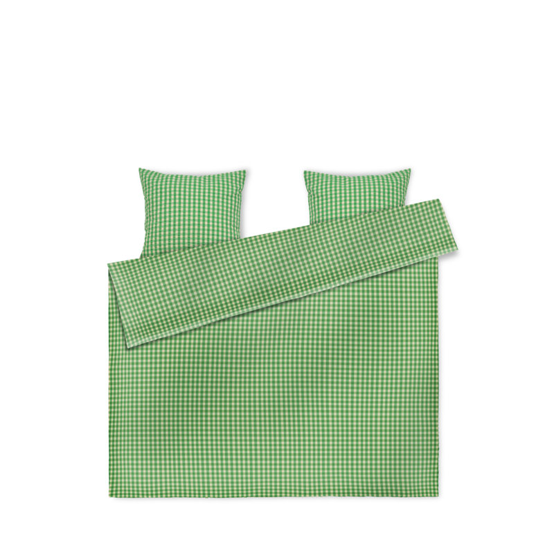 Baek And Bolge Duvet Cover, Queen Duvet Cover + 2 Standard Pillowcases, Green/Sand