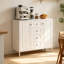 Buffet de rangement en acier 40 po avec 4 tiroirs et 2 portes