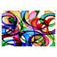 Art mural abstrait en verre trempé sans cadre - 40 "x 60"