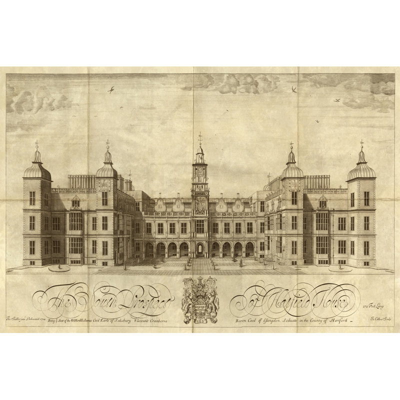 Hatfield House by Green Lili - Wrapped Canvas Print, 81cm H x 122cm W 