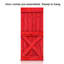 Porte de grange lambrissée peinte en bois et en métal avec trousse de quincaillerie d'installation-87141076-87141077