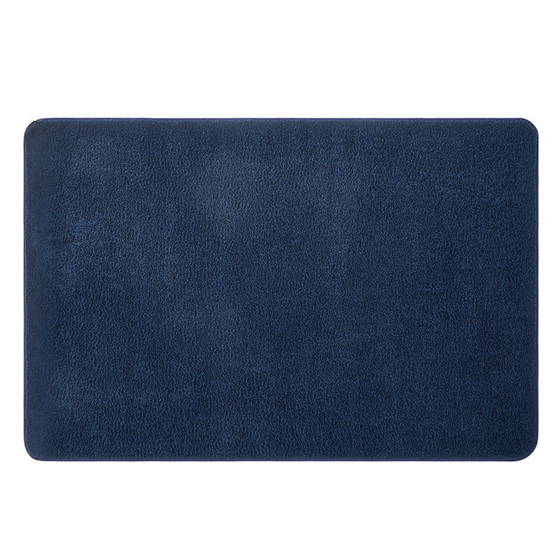 Solid Colour Machine Tufted Shag Area Rug, Navy, Rectangle 120 x 170 cm